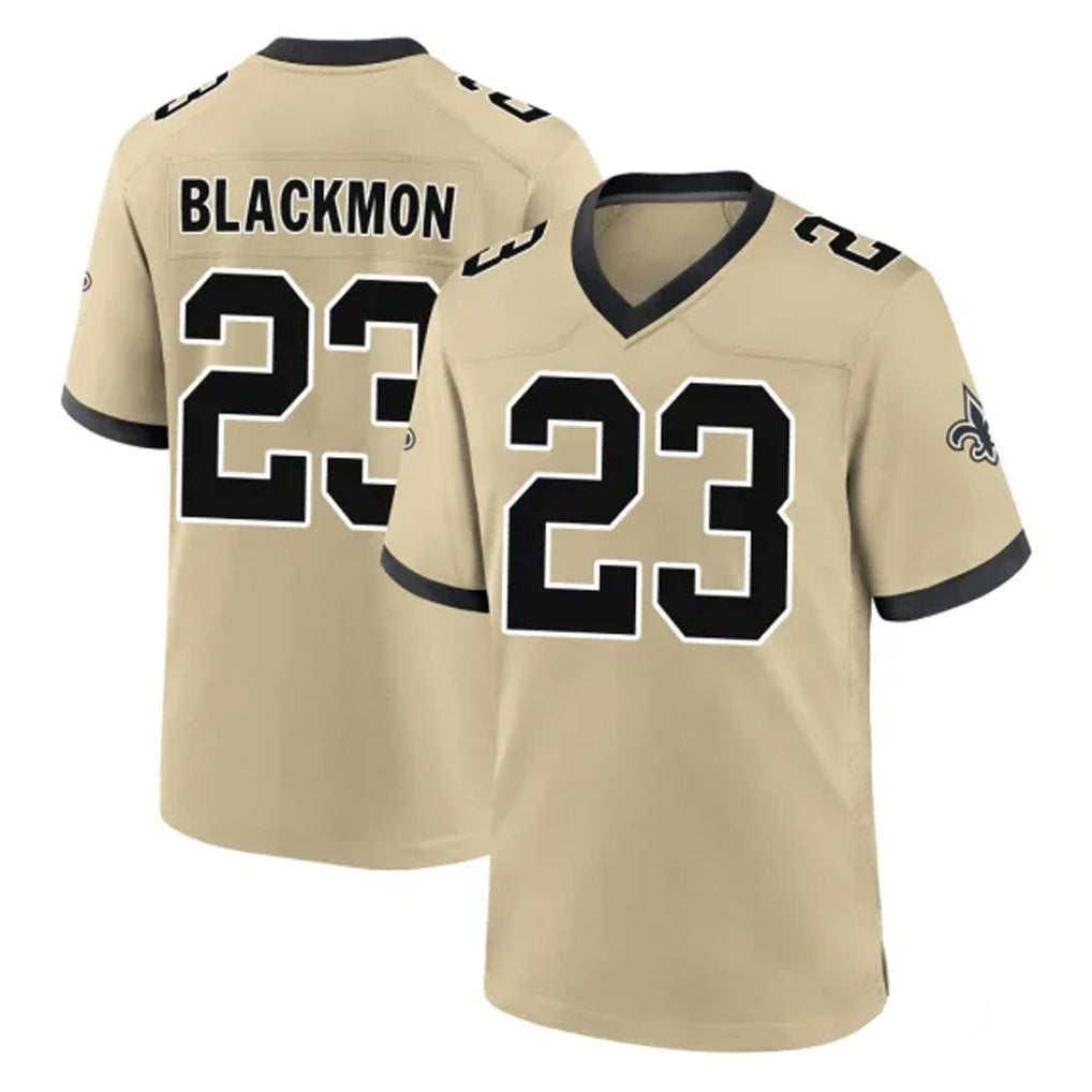 NO.Saints #23 Julian Blackmon Player Gold Home Game Odoa Stitched Jerseys