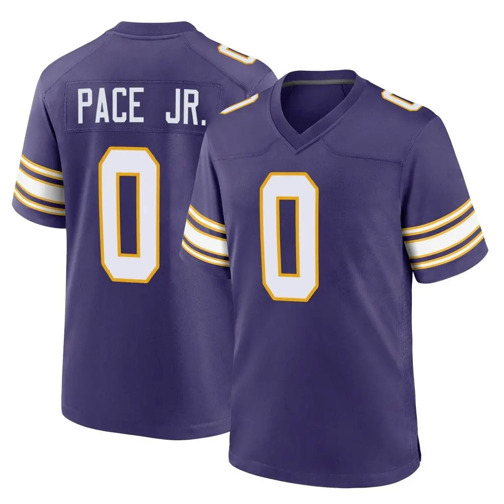 M.Vikings #0 Ivan Pace Jr. Player Purple Classic Home Game Odoa Stitched Jerseys
