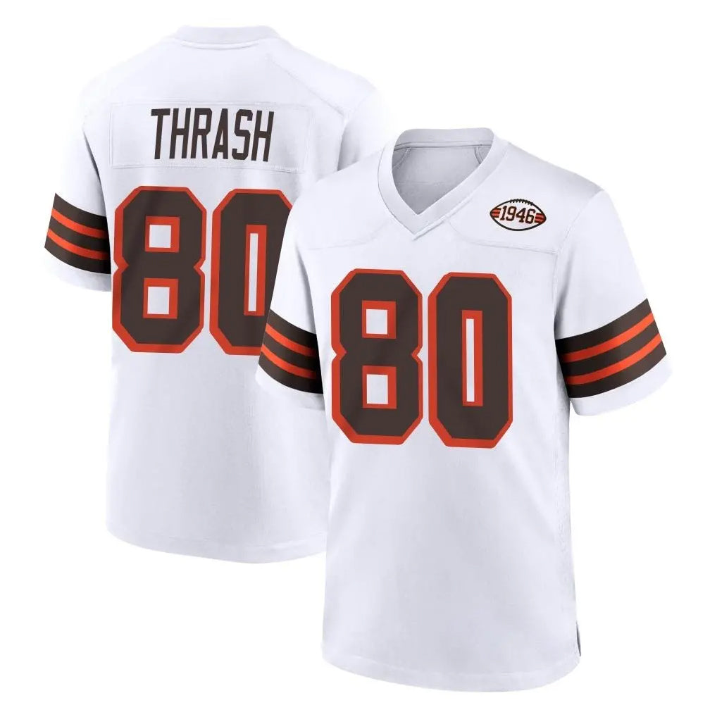 C.Browns #80 Jamari Thrash Player White Alternate Home Game Odoa Stitched Jerseys