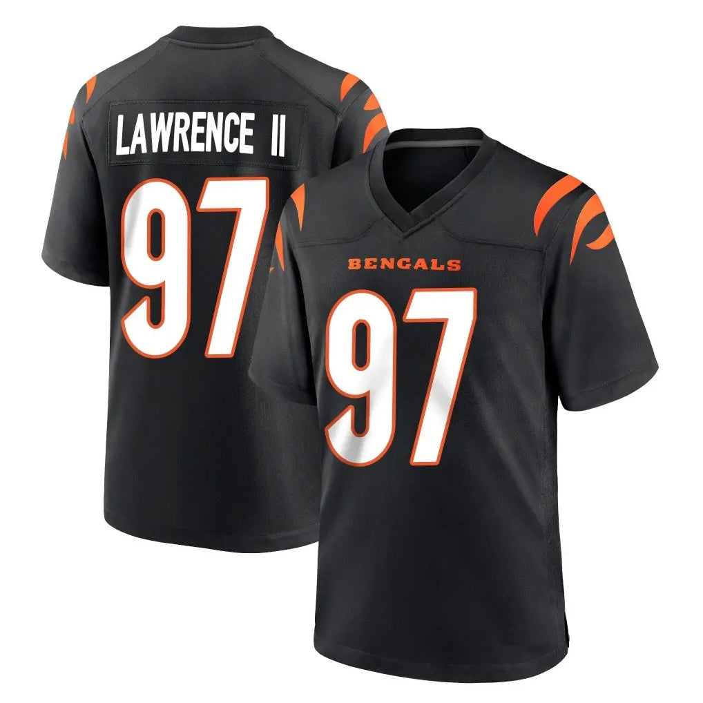 C.Bengals #97 Dexter Lawrence II Player Black Home Game Odoa Stitched Jerseys
