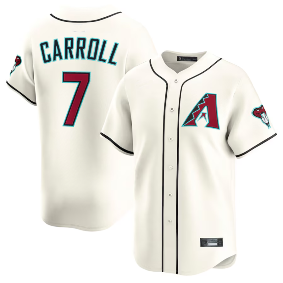 Odoa A.Diamondbacks #7 Corbin Carroll Player Cream Limited American Personalized Stitched Jerseys