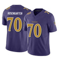 B.Ravens #70 Roger Rosengarten Player Purple Vapor F.U.S.E. Limited Odoa Stitched Jerseys