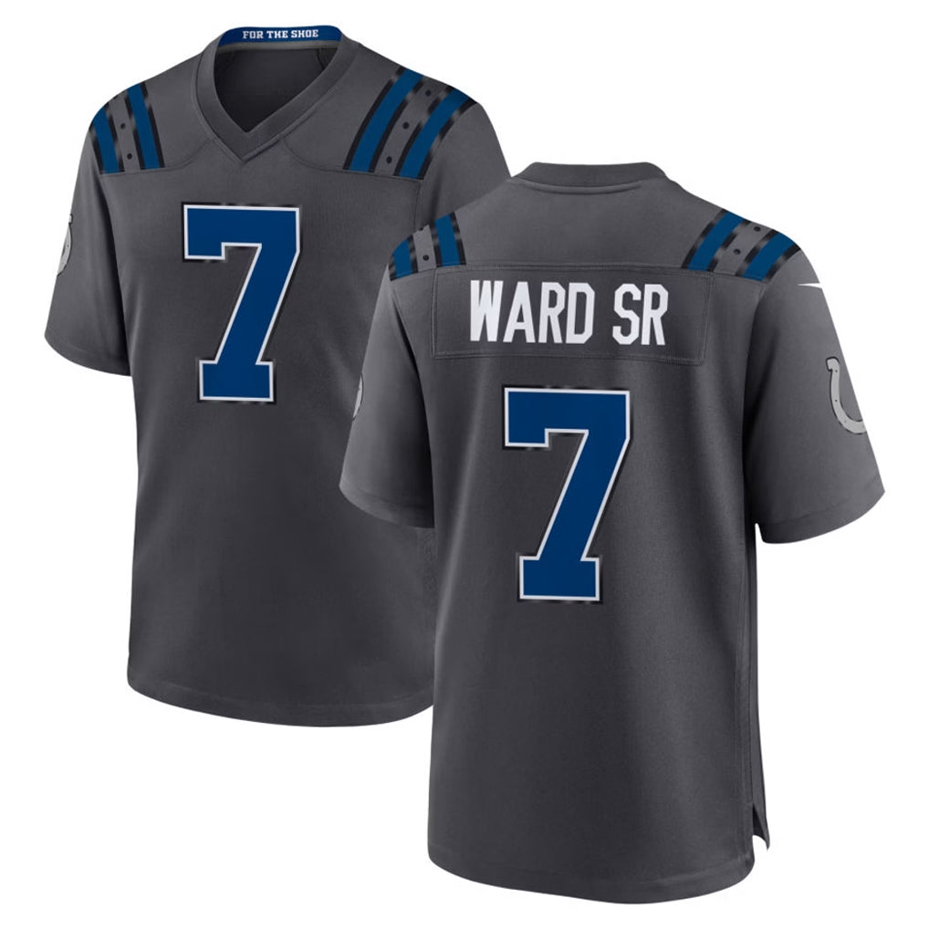 IN.Colts #7 Charvarius Ward Sr.Player Anthracite 2026 Rivalries Collection Home Game Odoa Stitched Jerseys