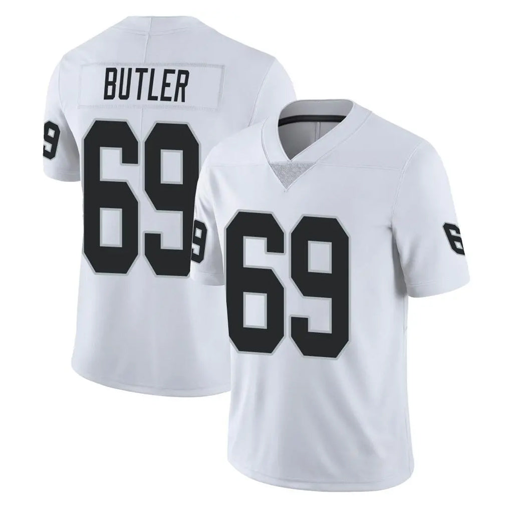 LV.Raiders #69 Adam Butler Player White Limited Vapor Untouchable Home Game Odoa Stitched Jerseys