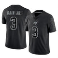 TB.Buccaneers #3 Rueben Bain Jr. Player Black Reflective Limited Home Game Odoa Stitched Jerseys