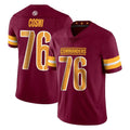W.Commanders #76 Sam Cosmi Player Burgundy Limited Vapor Home Game Odoa Stitched Jerseys