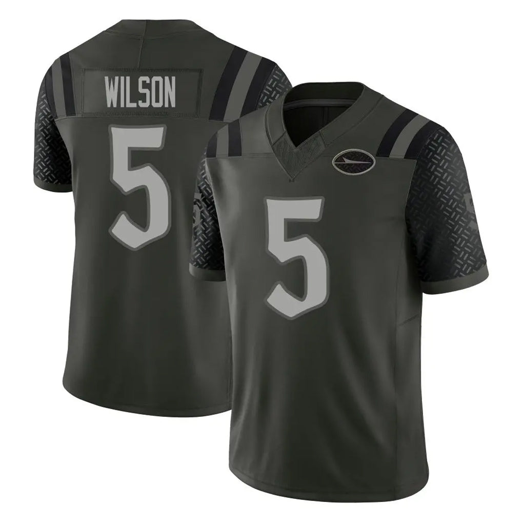 NY.Jets #5 Garrett Wilson Player Green Limited 2025 Rivalries Collection Home Game Odoa Stitched Jerseys