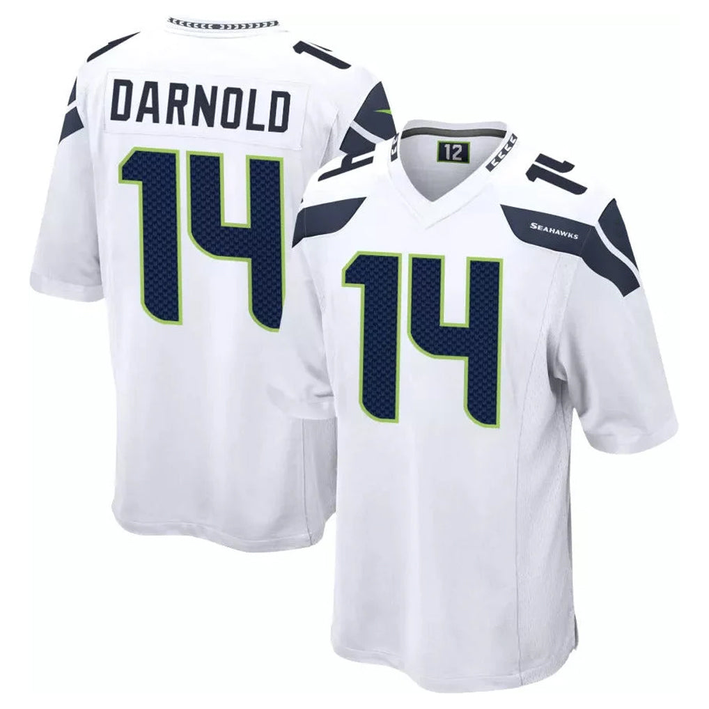 S.Seahawks #14 Sam Darnold Player White Home Game Odoa Stitched Jerseys
