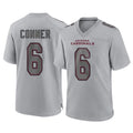A.Cardinals #6 James Conner Player Gray Fashion Home Game Odoa Stitched Jerseys