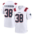 NE.Patriots #38 Rhamondre Stevenson Player White Home Game Odoa Stitched Jerseys
