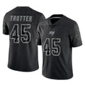 TB.Buccaneers #45 Josiah Trotte Player Black Reflective Limited Home Game Odoa Stitched Jerseys