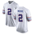 B.Bills #2 DJ Moore Player White Alternate Game Odoa Stitched Jerseys