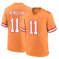 TB.Buccaneers #11 Jalen McMillan Player Orange Throwback Home Game Odoa Stitched Jerseys