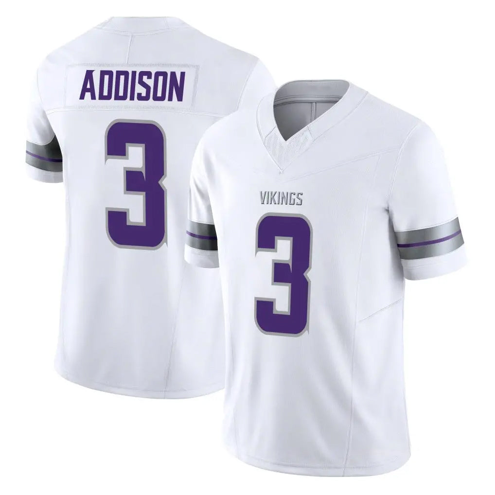 M.Vikings #3 Jordan Addison Player White Limited Alternate Vapor F.U.S.E. Home Game Odoa Stitched Jerseys
