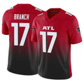 A.Falcons #17 Zachariah Branch Player Red Vapor F.U.S.E. Limited Odoa Stitched Jerseys