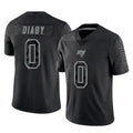 TB.Buccaneers #0 Yaya Diaby Player Black Reflective Limited Home Game Odoa Stitched Jerseys