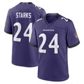 B.Ravens #24 Malaki Starks Player Purple Limited Home Game Odoa Stitched Jerseys