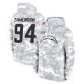 LA.Chargers #94 Dalvin Tomlinson Player Arctic Camo Salute to Service Hoodies Limited Game Odoa Stitched Jerseys