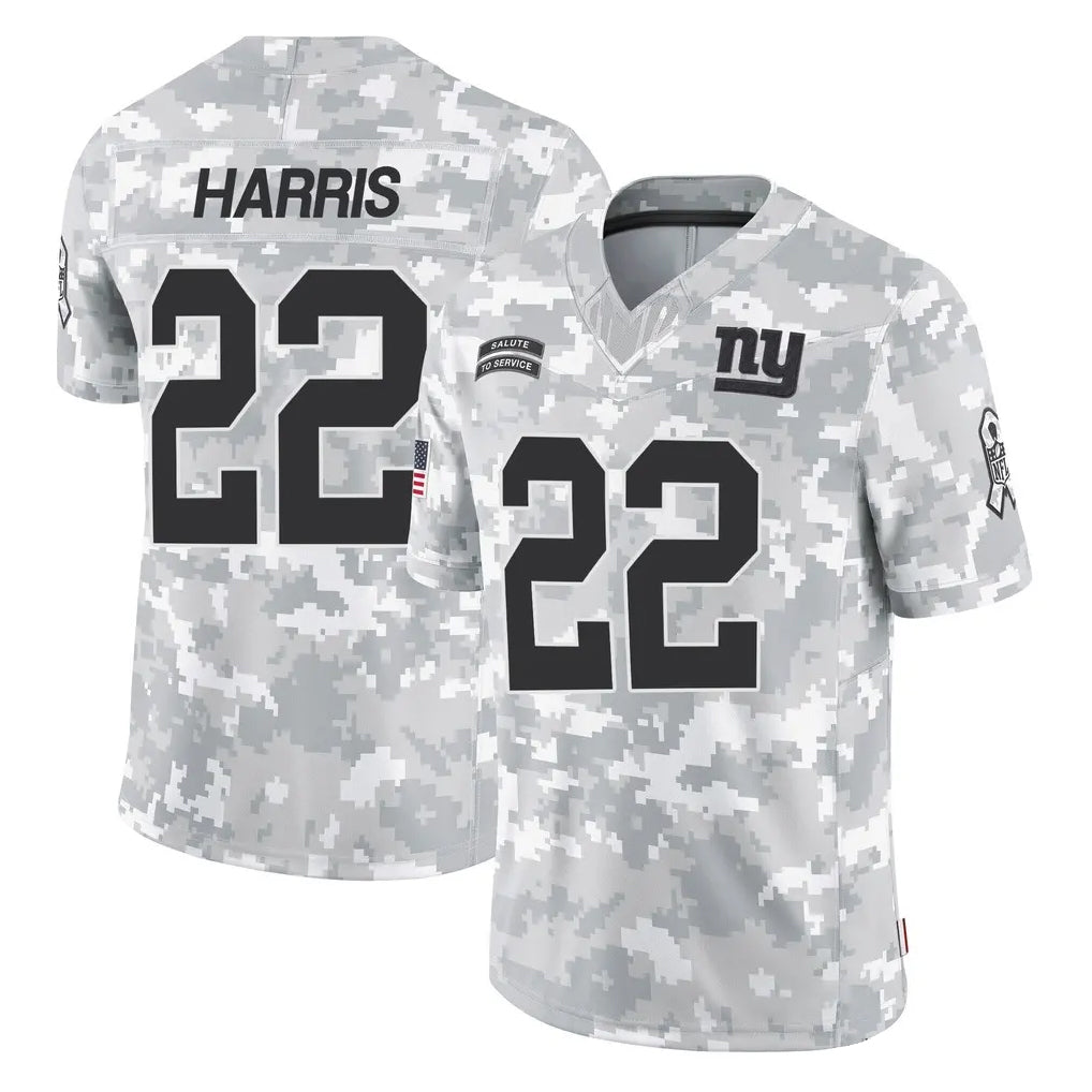 NY.Giants #22 Najee Harris Player Arctic Camo Salute To Service Limited Game Odoa Stitched Jerseys