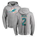 M.Dolphins #2 Malik Willis Player Gray LOGO Pullover Hoodies Limited Odoa Stitched Jerseys