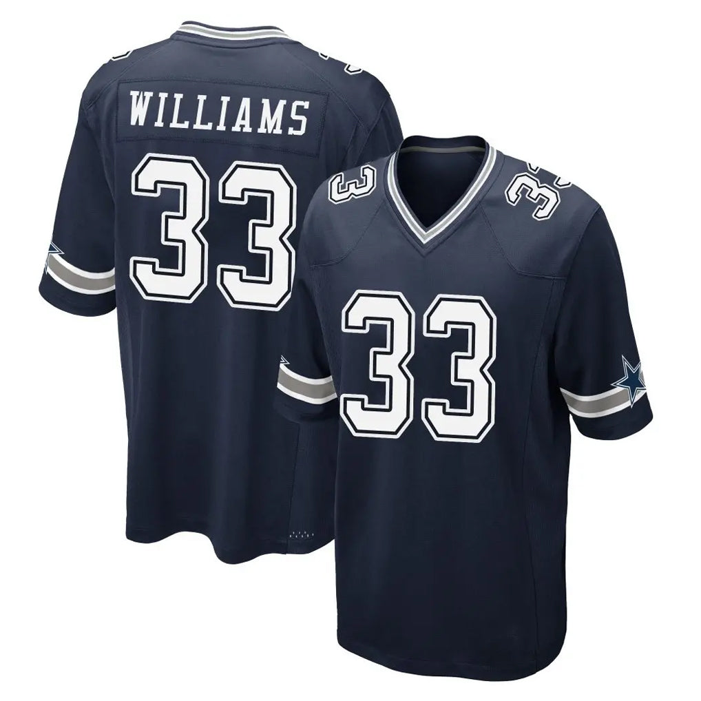 D.Cowboys #33 Javonte Williams Player Navy Home Game Odoa Stitched Jerseys