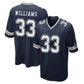 D.Cowboys #33 Javonte Williams Player Navy Home Game Odoa Stitched Jerseys