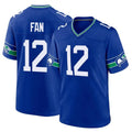 S.Seahawks #12 12th Fan Player Royal Throwback Home Game Odoa Stitched Jerseys