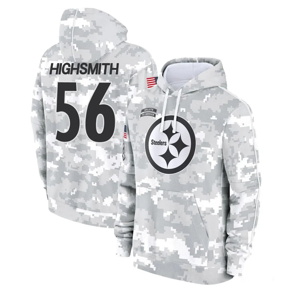 P.Steelers #56 Alex Highsmith Player Arctic Camo Limited Salute to Service Pullover Hoodies Game Odoa Stitched Jerseys
