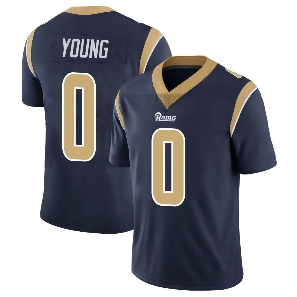 LA.Rams #0 Byron Young Player Navy Limited Vapor Untouchable Home Game Odoa Stitched Jerseys