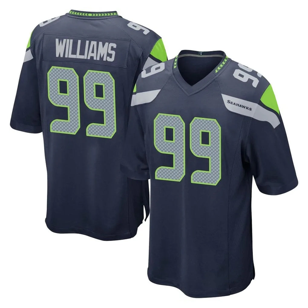 S.Seahawks #99 Leonard Williams Player Navy Home Game Odoa Stitched Jerseys