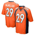 D.Broncos #29 Ja'Quan McMillian Player Orange Color Home Game Odoa Stitched Jerseys