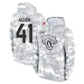 J.Jaguars #41 Josh Hines-Allen Player Arctic Camo Salute to Service Hoodies Limited Game Odoa Stitched Jerseys