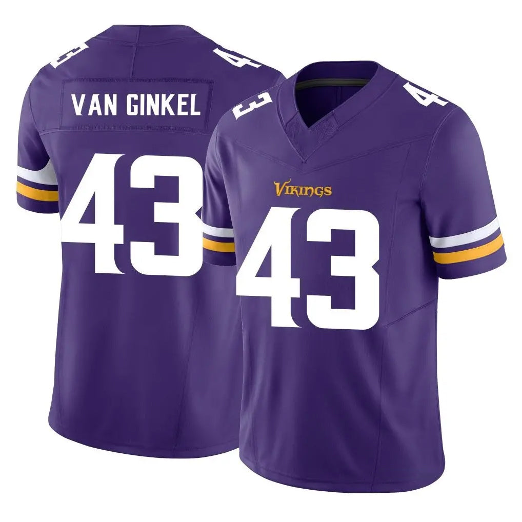M.Vikings #43 Andrew Van Ginkel Player Purple Limited Vapor F.U.S.E. Home Game Odoa Stitched Jerseys