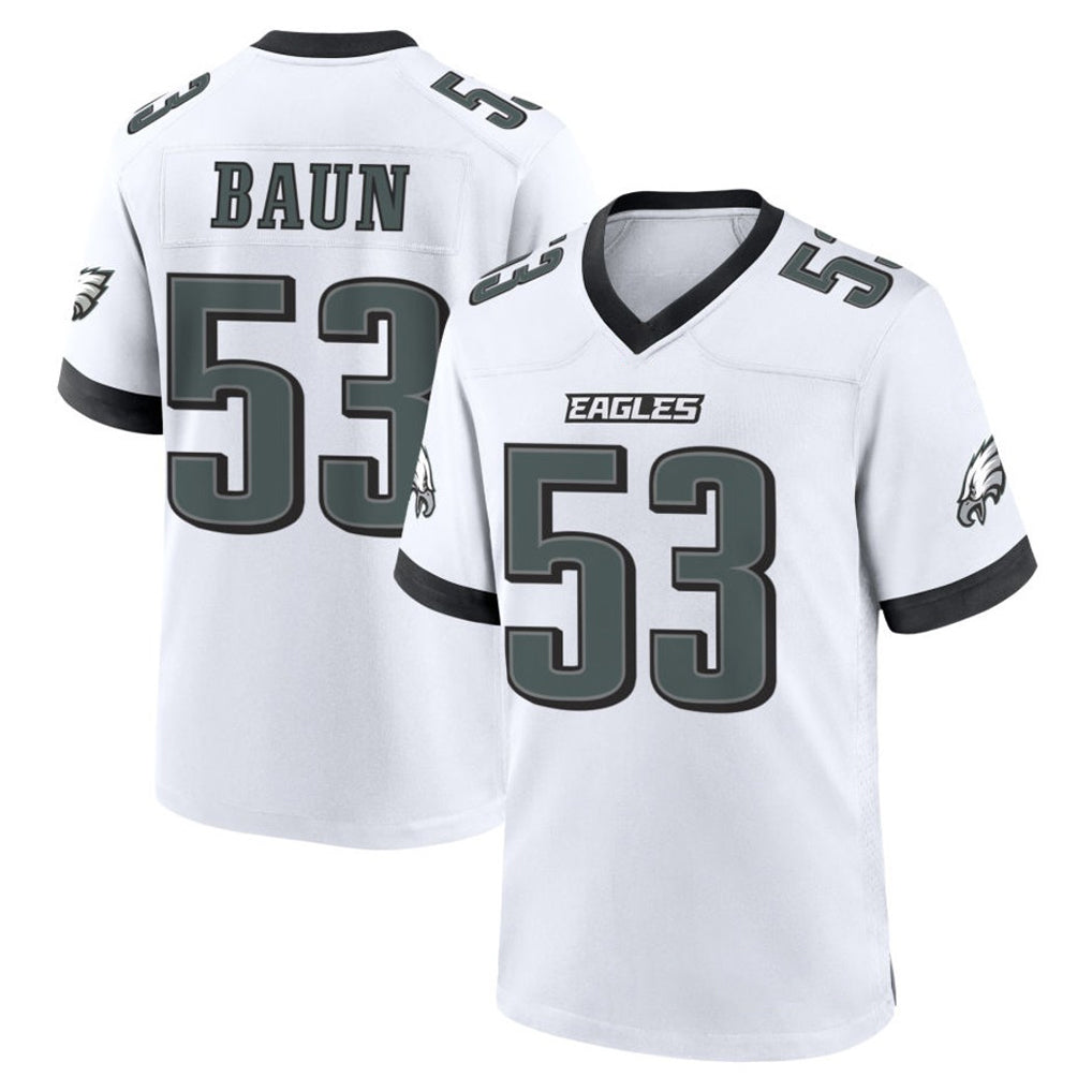 P.Eagles #53 Zack Baun Player White Game Home Odoa Stitched Jerseys