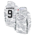 KC.Chiefs #9 Kenneth Walker III Player Arctic Camo Salute to Service Hoodies Limited Game Odoa Stitched Jerseys