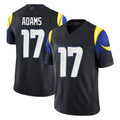LA.Rams #17 Davante Adams Player Black Midnight Rivalries Collection Limited Home Game Odoa Stitched Jerseys