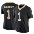 NO.Saints #1 Kool-Aid McKinstry Player Black Limited Vapor F.U.S.E. Home Game Odoa Stitched Jerseys