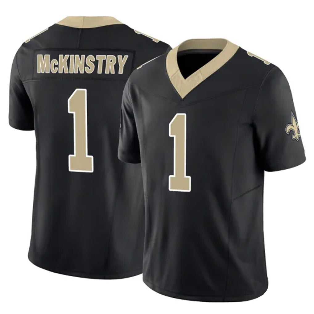NO.Saints #1 Kool-Aid McKinstry Player Black Limited Vapor F.U.S.E. Home Game Odoa Stitched Jerseys