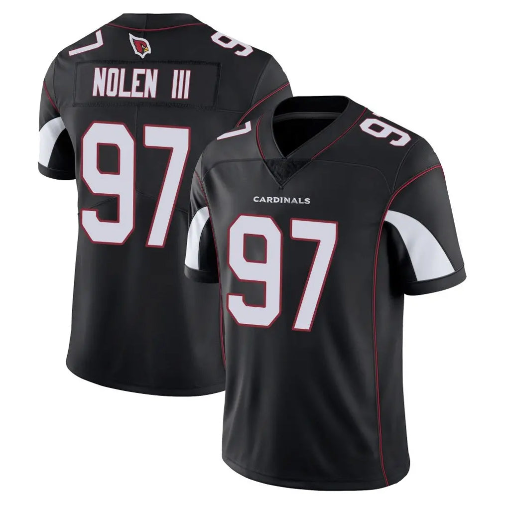 A.Cardinals #97 Walter Nolen III Player Black Vapor Limited Home Game Odoa Stitched Jerseys