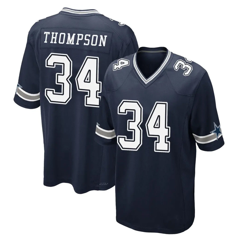 D.Cowboys #34 Jalen Thompson Player Navy Home Game Odoa Stitched Jerseys