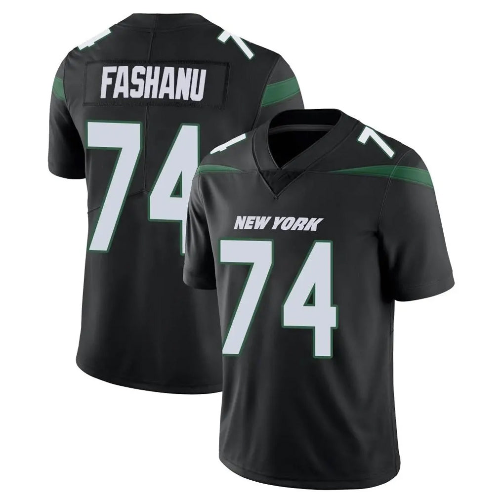 NY.Jets #74 Olu Fashanu Player Stealth Black Limited Vapor Home Game Odoa Stitched Jerseys