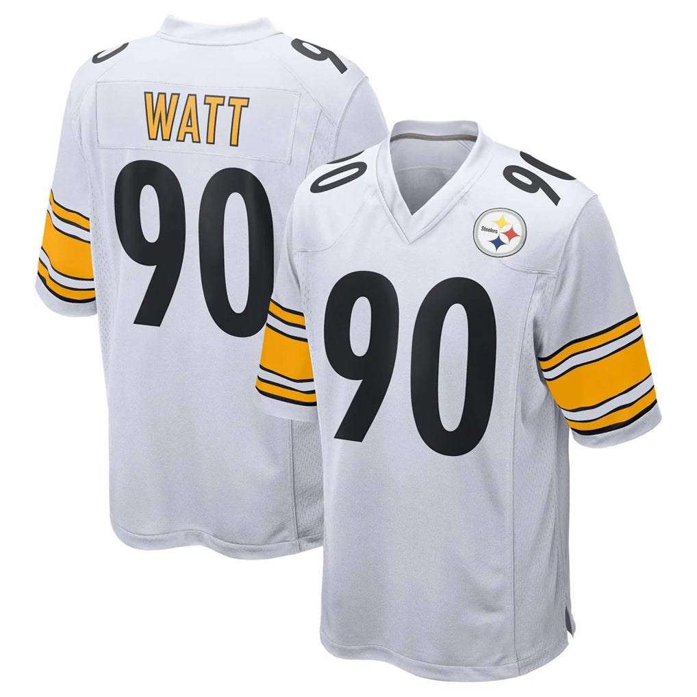 P.Steelers #90 T.J. Watt Player White Home Game Odoa Stitched Jerseys