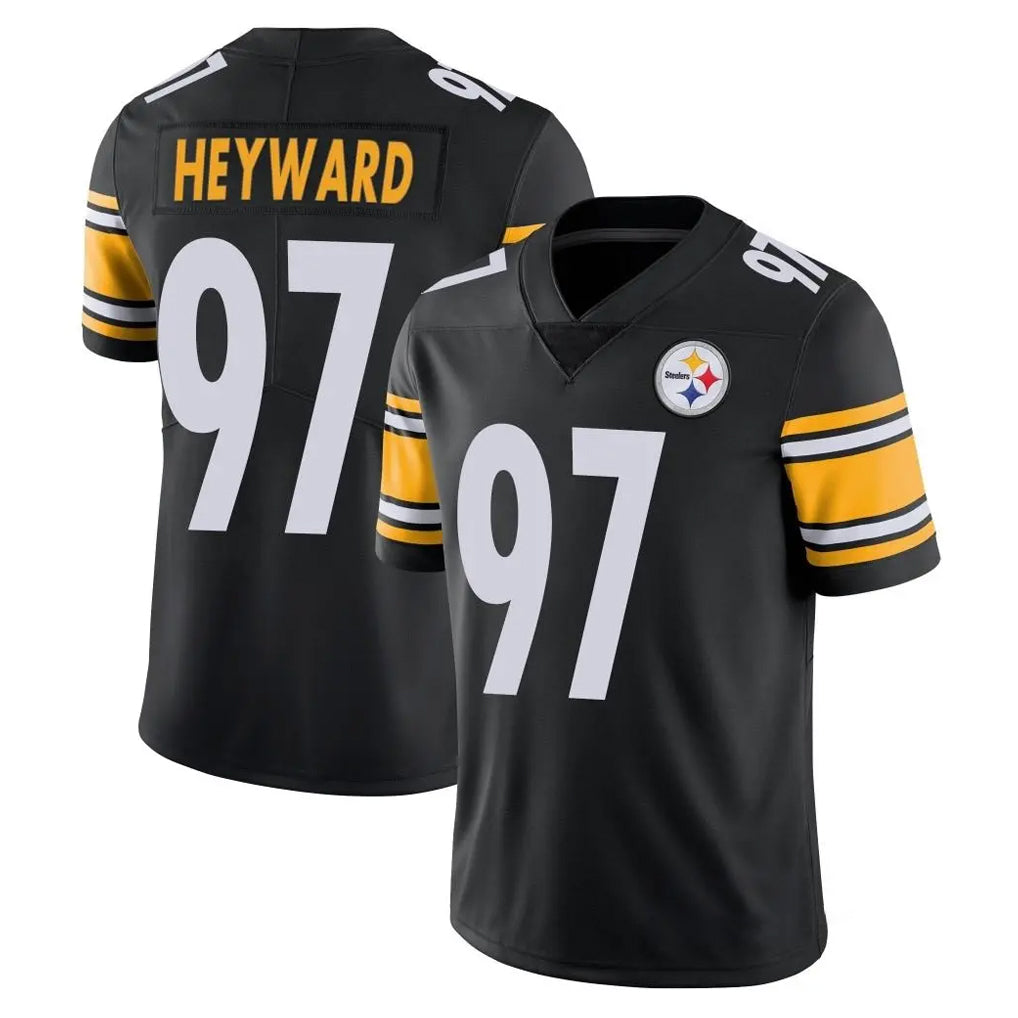 P.Steelers #97 Cameron Heyward Player Black Limited Vapor Untouchable Home Game Odoa Stitched Jerseys