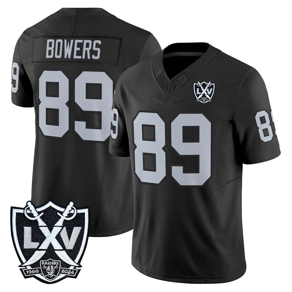 LV.Raiders #89 Brock Bowers Player Black 2026 Vapor Limited Home Game Odoa Stitched Jerseys