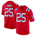 NE.Patriots #25 Marcus Jones Player Red Home Game Odoa Stitched Jerseys