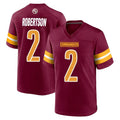 W.Commanders #2 Amik Robertson Player Burgundy Home Game Odoa Stitched Jerseys