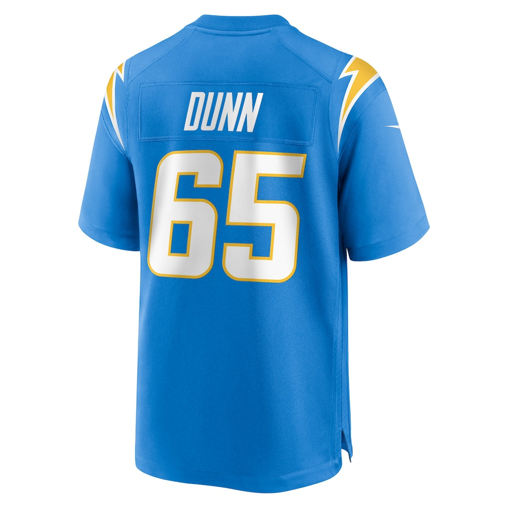 Odoa LA.Chargers #65 Michael Dunn Powder Blue Team Game Jersey