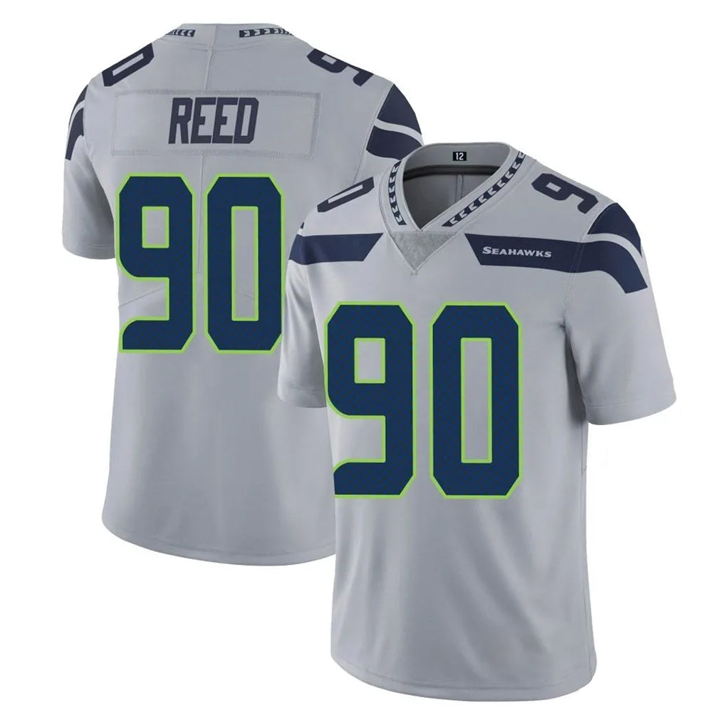 S.Seahawks #90 Jarran Reed Player Gray Limited Vapor Untouchable Home Game Odoa Stitched Jerseys