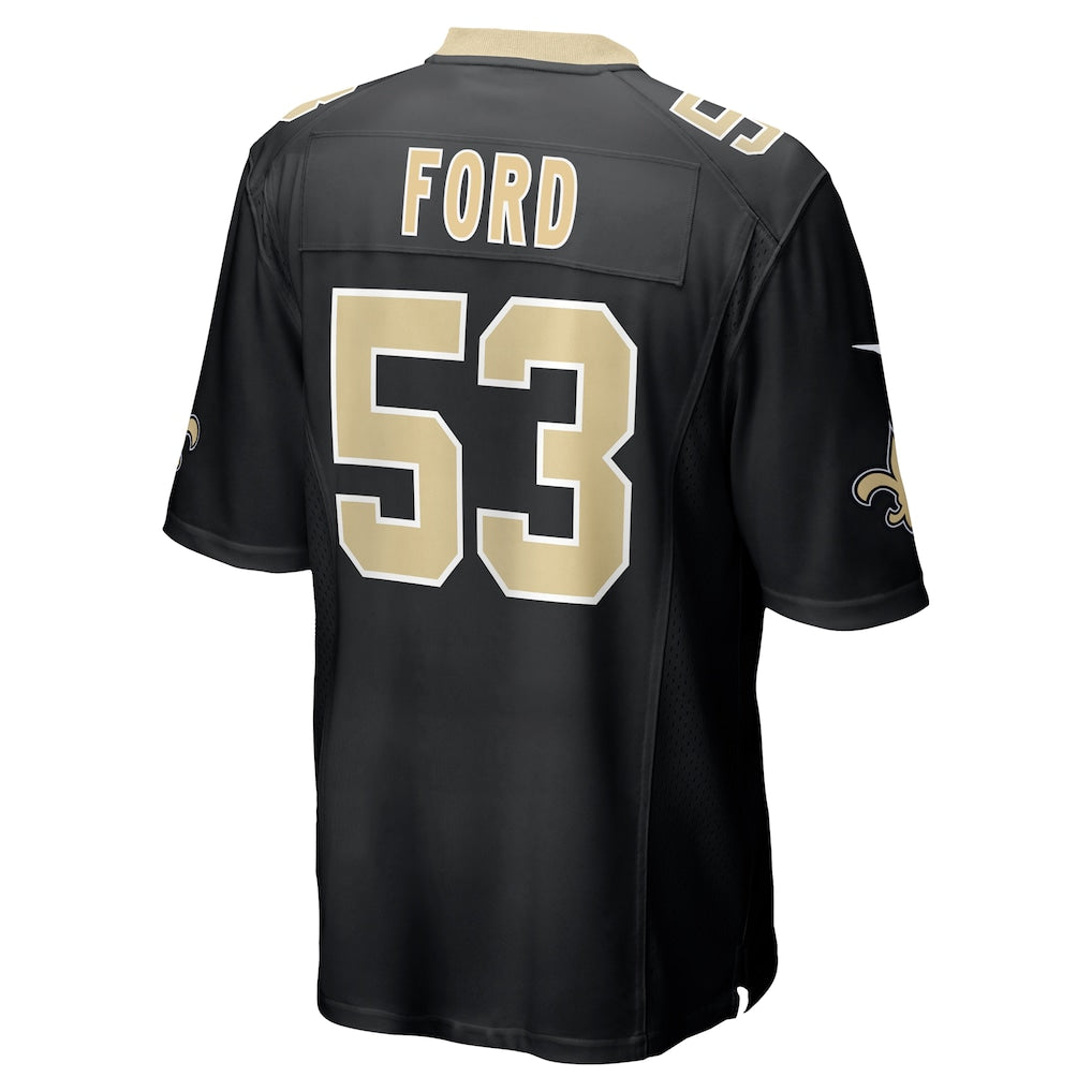 Odoa NO.Saints #53 Jaylan Ford Black Game Jersey