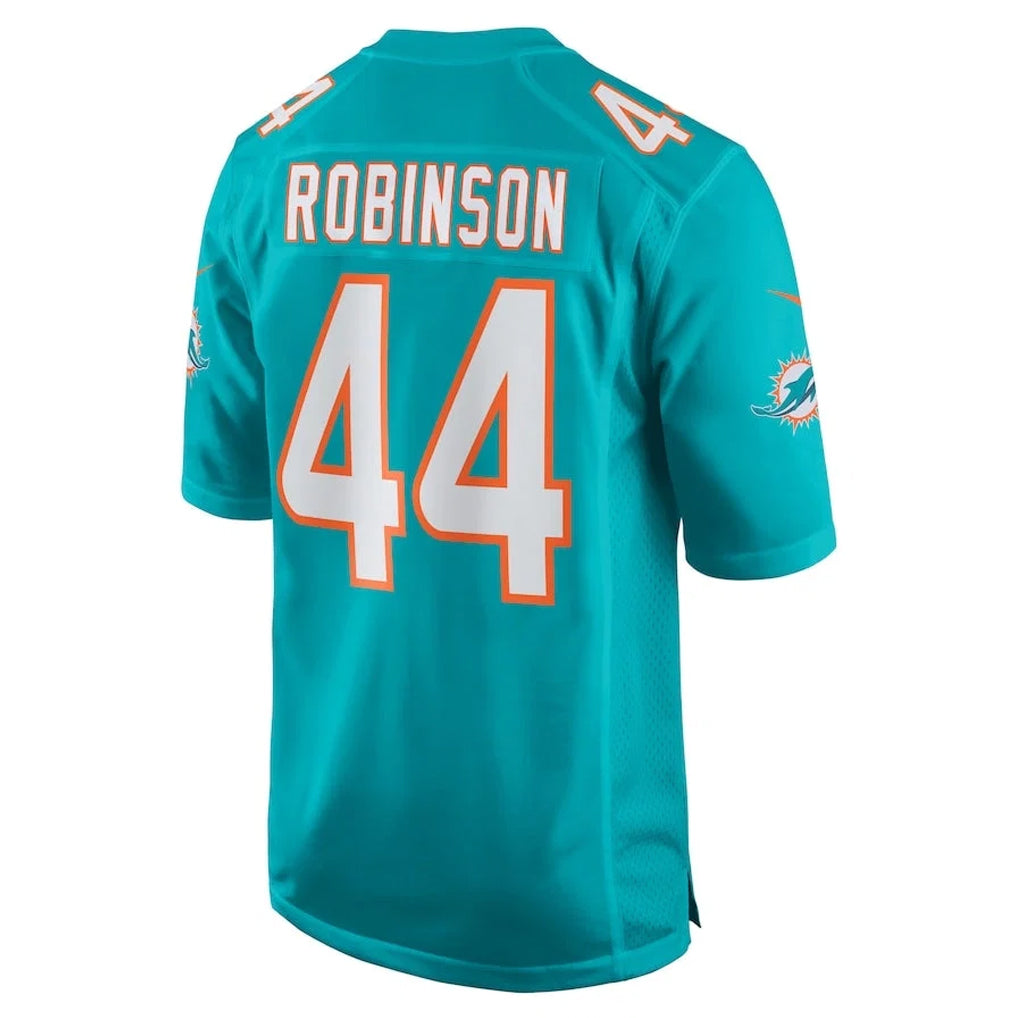 M.Dolphins #44 Chop Robinson Player Aqua Home Game Odoa Stitched Jerseys
